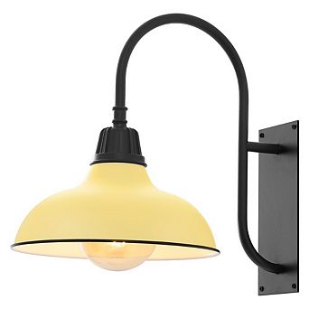 Stanley 12.25" Farmhouse Industrial Indoor/outdoor Iron Led Gooseneck Arm Sconce