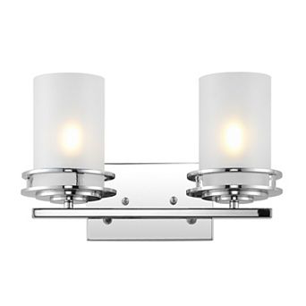Fairfax Metal/Frosted Glass Contemporary Glam LED Vanity Light