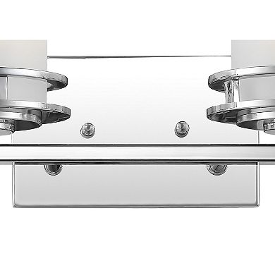 Fairfax Metal/Frosted Glass Contemporary Glam LED Vanity Light