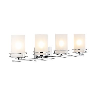 Fairfax Metal/Frosted Glass Contemporary Glam LED Vanity Light