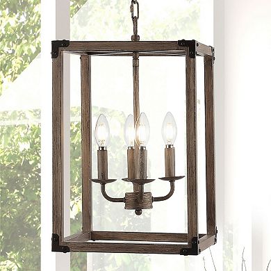 Magnolia Adjustable Iron Rustic Farmhouse LED Pendant