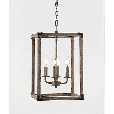 Magnolia Adjustable Iron Rustic Farmhouse LED Pendant