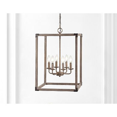 Magnolia Adjustable Iron Rustic Farmhouse LED Pendant