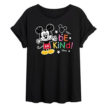 Disney's Mickey Mouse Juniors' Be Kind Oversized Tee