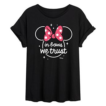 Disney's Minnie Mouse Juniors' In Bows We Trust Oversized Tee
