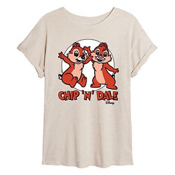 Disney's Chip N Dale Juniors' Retro Oversized Tee