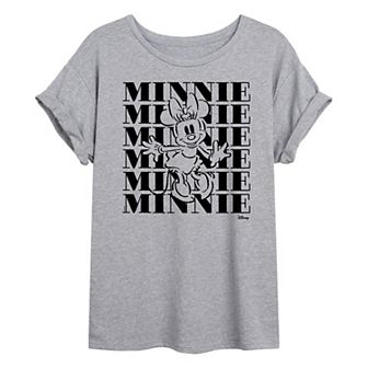 Disney's Minnie Mouse Juniors' Stacked Oversized Tee