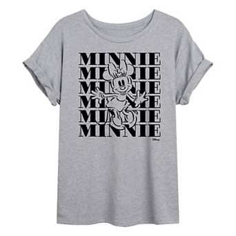 Disney's Minnie Mouse Juniors' Stacked Oversized Tee