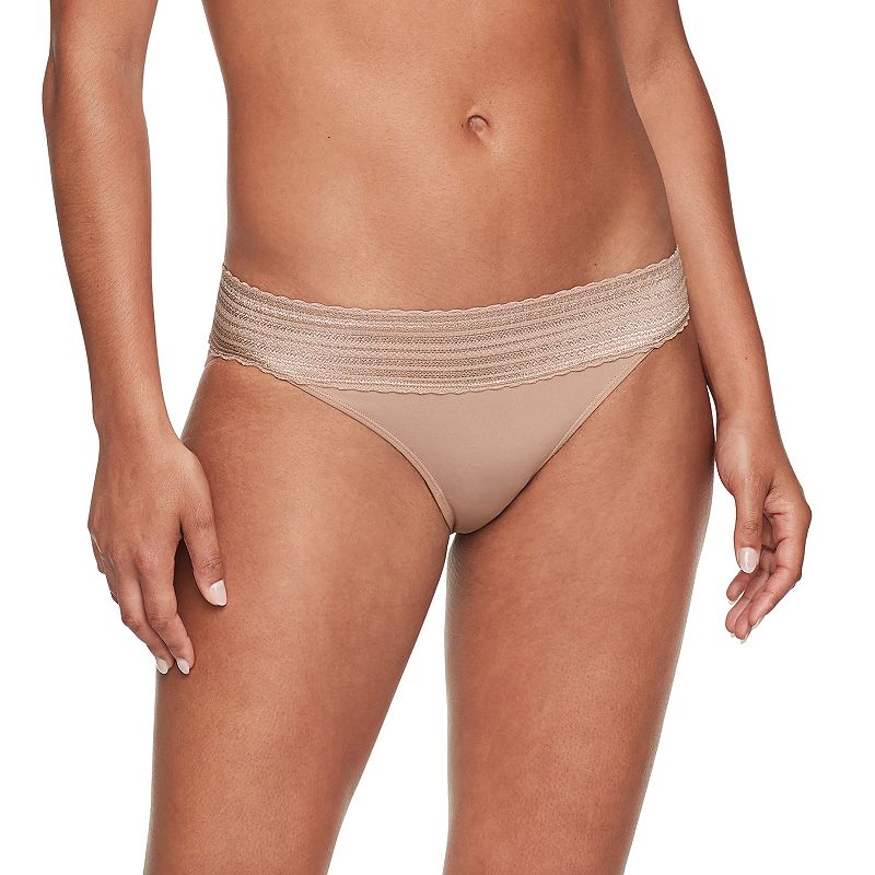 Women's Warners No Pinching, No Problems® Lace Bikini 05509, Size: Medium, Toasted Brown