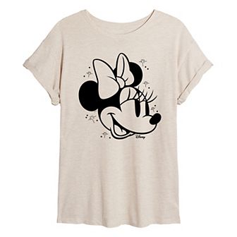 Disney's Minnie Mouse Juniors' Face Oversized Tee