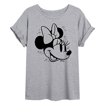 Disney's Minnie Mouse Juniors' Face Oversized Tee