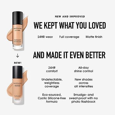 bareMinerals BAREPRO 24HR Wear Skin-Perfecting Matte Liquid Foundation Mineral SPF 20