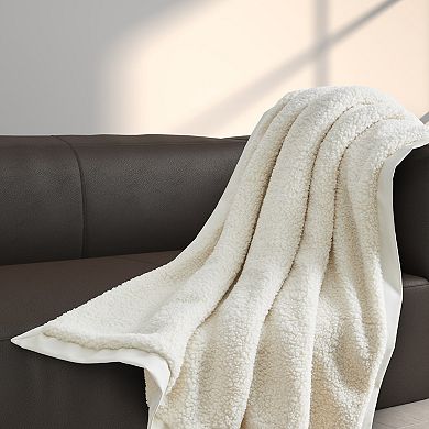 Five Queens Court Vander Sherpa Fleece Throw Blanket