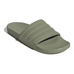 Adidas khaki fashion sliders