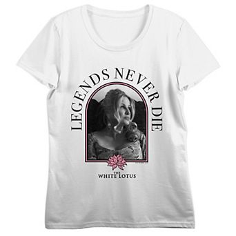 Juniors' White Lotus Legends Never Die Graphic Tee
