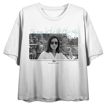 Juniors' White Lotus Life Of The Party Graphic Tee
