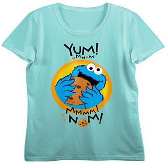 Juniors' Sesame Street Cookie Monster Graphic Tee