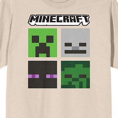 Juniors' Minecraft Mob Heads Graphic Tee
