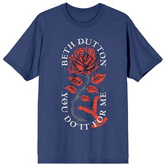 Juniors' Yellowstone Beth Dutton Rose Graphic Tee