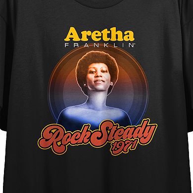 Juniors' Aretha Franklin Rock Steady Graphic Tee