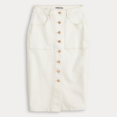 Women's Sonoma Goods For Life® Button Midi Skirt