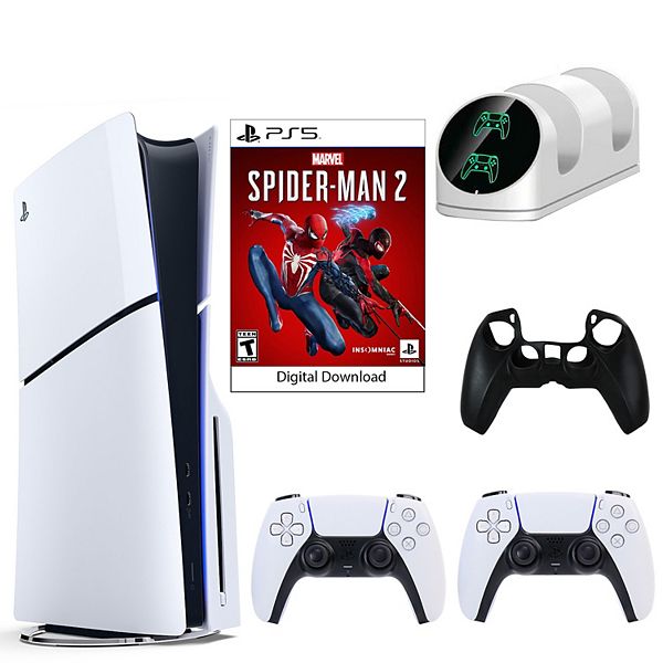 Ps5 Console W/ Extra White Dualsense, Spider Man 2 Game Download