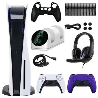 Ps5 Core With Extra Purple Dualsense Controller And Accessories Kit