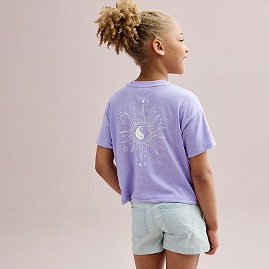 Girls 6-20 SO® Short Sleeve Boxy Graphic Tee in Regular & Plus Size
