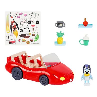 Bluey S9 Bluey's Escape Convertible Car Toy and Figurine Set