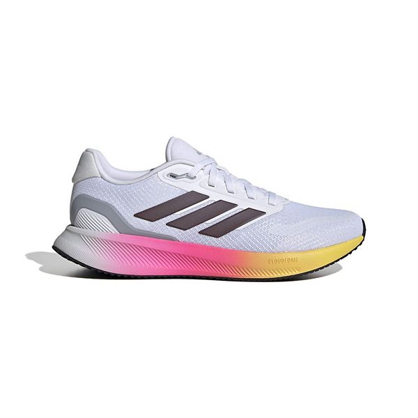 adidas Runfalcon 5 Women's Running Shoes - White Orange Ombre (6 WIDE)