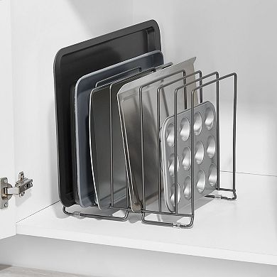 mDesign Large Metal 8 Slot Baking Sheet/Appliance Organizer Rack, 2 Pack
