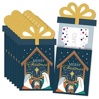 Big Dot Of Happiness Holy Nativity Religious Christmas - Money Nifty Gifty Card Holders 8 ct