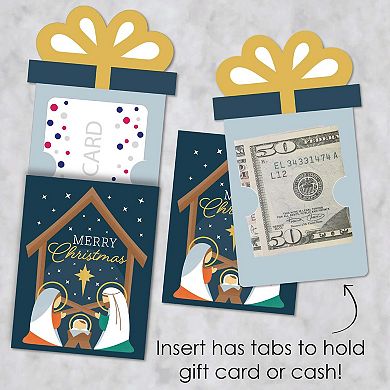 Big Dot Of Happiness Holy Nativity Religious Christmas - Money Nifty Gifty Card Holders 8 Ct