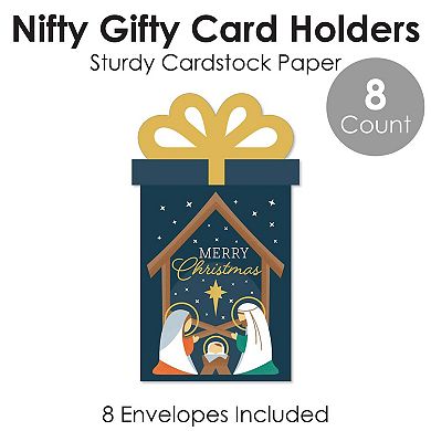 Big Dot Of Happiness Holy Nativity Religious Christmas - Money Nifty Gifty Card Holders 8 Ct