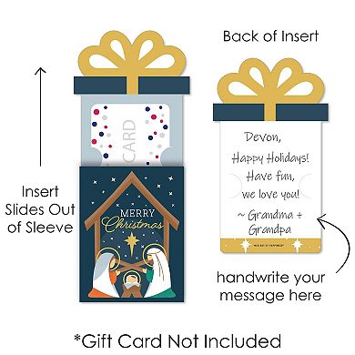 Big Dot Of Happiness Holy Nativity Religious Christmas - Money Nifty Gifty Card Holders 8 Ct