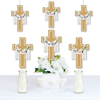 Big Dot Of Happiness Religious Easter - Cross Decor Diy Christian Party Essentials - 20 ct