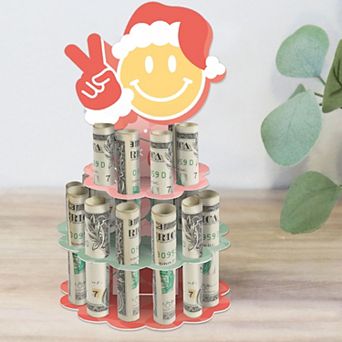 Big Dot Of Happiness Groovy Christmas - Diy Pastel Holiday Party Money Holder Gift - Cash Cake