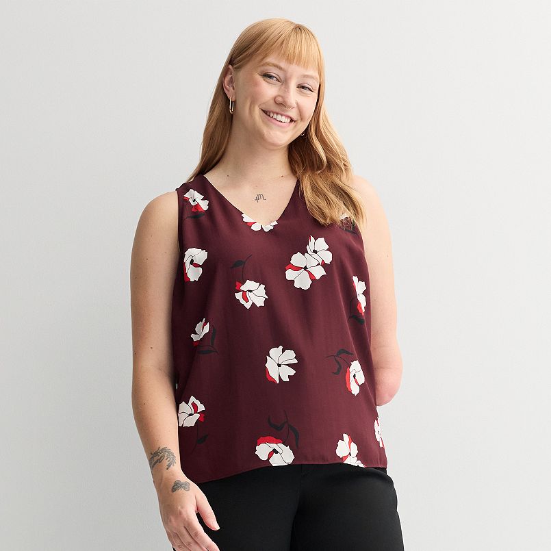 Women's Nine West Adaptive Easy Dressing V-Neck Shell Tank Top