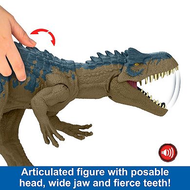 Mattel Jurassic World Ruthless Rampagin' Allosaurus Dinosaur Toy With Attack Move & Roar Sound