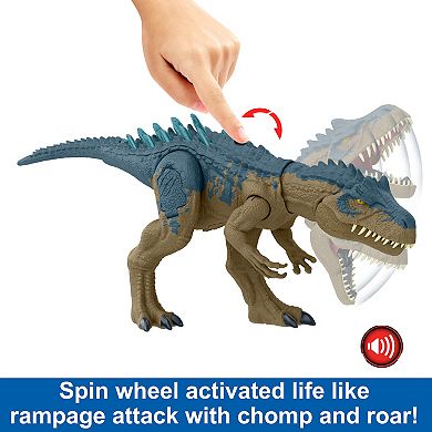Mattel Jurassic World Ruthless Rampagin' Allosaurus Dinosaur Toy With Attack Move & Roar Sound