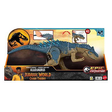 Mattel Jurassic World Ruthless Rampagin' Allosaurus Dinosaur Toy With Attack Move & Roar Sound