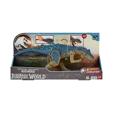 Mattel Jurassic World Ruthless Rampagin' Allosaurus Dinosaur Toy With Attack Move & Roar Sound