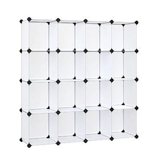 16-cube Plastic Storage Organizer, Space Saving Organizer Units,ideal For Entryway, Hallway