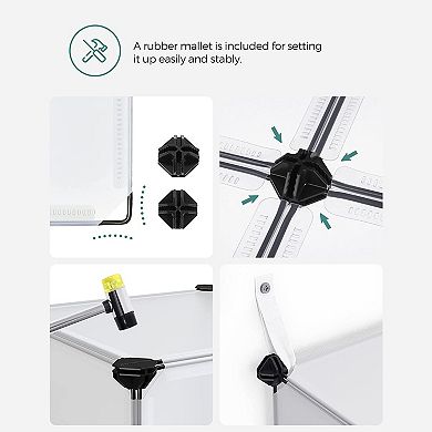 16-cube Plastic Storage Organizer, Space Saving Organizer Units,ideal For Entryway, Hallway