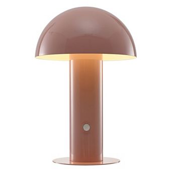 Boletus Contemporary Bohemian Rechargeablecordless Iron Integrated Led Mushroom Table Lamp