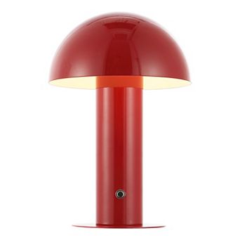 Boletus Contemporary Bohemian Rechargeablecordless Iron Integrated Led Mushroom Table Lamp
