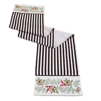 Striped Holiday Table Runner 72"l
