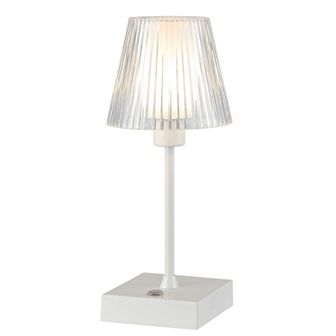 Oscar Modern Industrial Rechargeablecordless Iron/Acrylic Integrated LED Table Lamp with Ribbed S