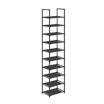 10 tier Shoe Shelf, Shoe Storage Organizer, Space-Saving, Metal Frame