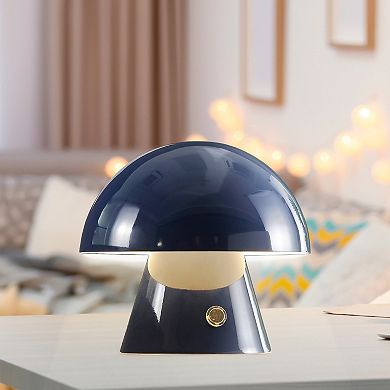 Porcini Contemporary Bohemian Rechargeablecordless Iron Integrated Led Mushroom Table Lamp
